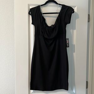 Justify black off shoulder dress